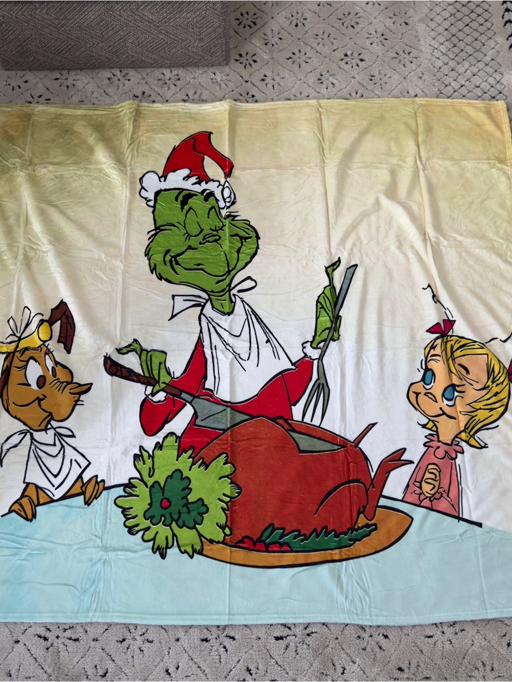 Grinch Holiday Throw Blanket